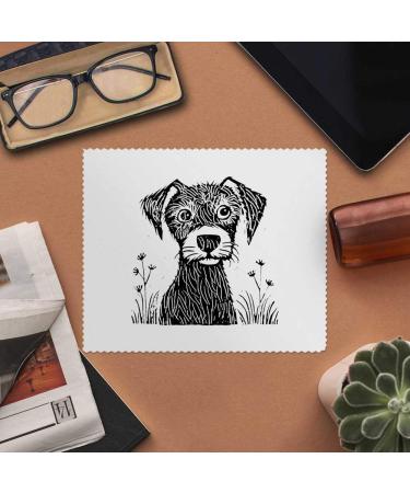 Shop 2x 'Dog in the Grass' Microfiber Lens Cleaning Cloths - Perfect for Glasses & Screens | International Shipping Available - Buy Online on SooperMarket.com