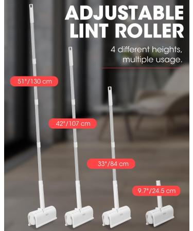 Large Floor Lint Roller for Pet Hair - Extra Sticky 6.3" Wide Long Handle 300 Sheets - Ideal for Clothes Sofa & Bed - International Shipping Available - Buy Online on SooperMarket.com
