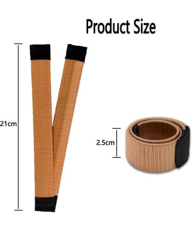 3 Pcs Fast Bun Maker Set - Easy Snap Doughnut Styling for Girls and Women in Champagne - French Twist Hair Fold Wrap Snap Band - Special Hair Bun Maker for Quick and Stylish Buns - Buy Online on SooperMarket.com