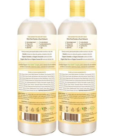 Babo Botanicals 2-in-1 Bubble Bath & Wash with Organic Calendula & Oat Milk - Hypoallergenic & Vegan - 15oz (2-Pack) for Sensitive Skin - Buy Online on SooperMarket.com