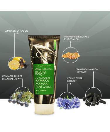 Aroma Magic Activated Charcoal Face Wash - Gently Removes Oil Tightens Pores & Exfoliates for Smooth Radiant Skin | 100ml - Buy Online on SooperMarket.com