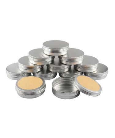 Basic packing 24 pieces 100ml silver empty round aluminum socket with screw cap aluminum dose Aluminum screw boxes of cream can with candle box cosmetic cans tin cans with 24 pieces 70mm sticker