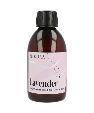 Nikura Lavender Treatment Oil for Hair & Skin - 250ml | Hair Oils for Hair Health Skin Serum | Hair Oil With Almond Oil Jojoba Oil Argan Oil & Lavender Oil | Vegan & UK Made | BPA Free