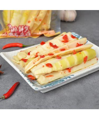 Pickled Pepper Bamboo Shoots 200g/pack Crispy bamboo shoots Fresh Tender Peeled Bamboo Shoots Instant Spicy Snacks Chinese Pickled Vegetable Ready-to-eat (5 pack) - Buy Online on SooperMarket.com