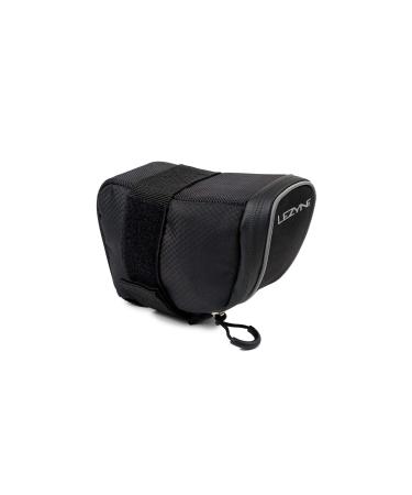 LEZYNE Micro Caddy Bicycle Saddle Bag, Aero-Shaped, Water Resistant, Quick Access, Multi-Tool Sleeve, Compact Bike Bag Medium Black