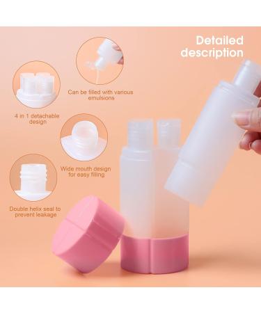 Olatay Travel Bottle - TSA Approved 4-in-1 Leak-Proof 60ml/2oz Toiletries for Travel Gym & Camping | Portable Shampoo & Lotion Bottle with Labels - Pink - Buy Online on SooperMarket.com