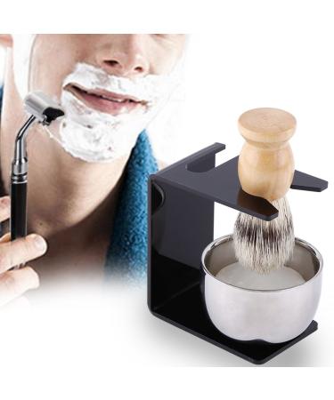 Classic Shaving Set for Men | Black Razor Holder Nylon Brush & Stainless Steel Bowl | Double-Sided Safety Razor | Luxury Grooming Kit - Buy Online on SooperMarket.com