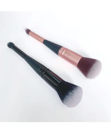 Foundation & Concealer Brush - Dual-Ended Makeup Applicator for Flawless Finish - Cruelty-Free Black Brush for Liquid Cream & Powder - Buy Online on SooperMarket.com