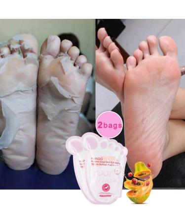 Mango peeling foot peeling mask 1 pair of foot mask peeling nail skin foot care foot moisture mask for removal dead skin for healthy soft feet