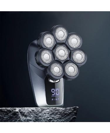 6-in-1 8D Bald Head Shaver for Men | Electric Razor with LED Display | Portable & Multifunctional Head Shavers - Buy Online on SooperMarket.com