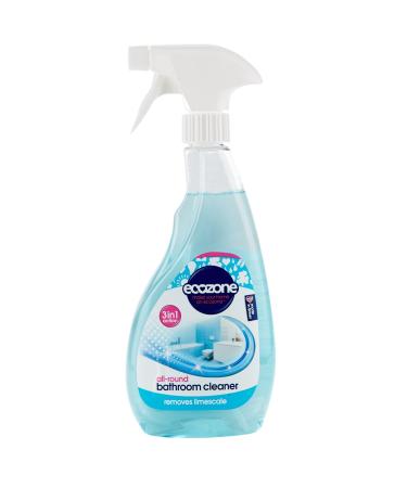 Ecozone 3-in-1 Bathroom Cleaner 500ml Removes Stubborn Limescale Leaves Showers Sparkling