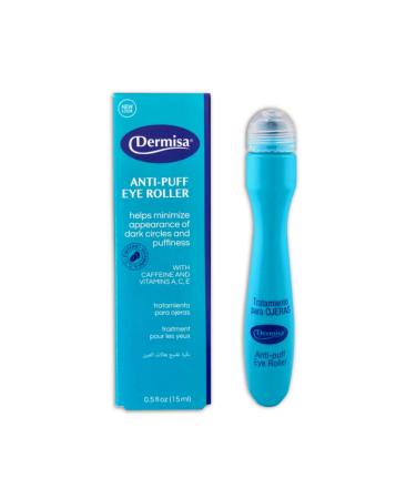 Dermisa Eye Roller for Puffy Eyes - Anti-Puff Dark Circle Under Eye Treatment Serum with Caffeine & Peppermint for Bright  Healthy Skin - Paraben  Fragrance  Dye and Oil Free - Made in USA - Pack of 1 0.5 Fl Oz (Pack of ...