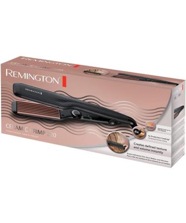 Buy Remington S3580 Crepe Iron for Zigzag Waves & Volume - 37mm Antistatic Ceramic Coating 150-220 C Perfect for Fine & Thick Hair - Buy Online on SooperMarket.com