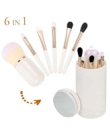 Buy Makeup Brush Set for Women - Portable Nanofiber Cosmetic Brushes - Ideal for Travel & Face Makeup - 10.6x5cm White - Buy Online on SooperMarket.com