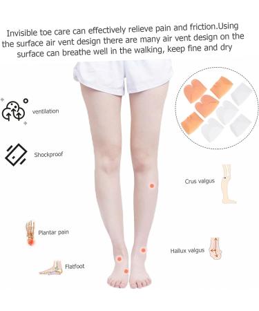 Silicone Toe Pouches 4 Pairs - Toe Cover Sleeves, Separator, Protectors & Pads - Buy Online on SooperMarket.com