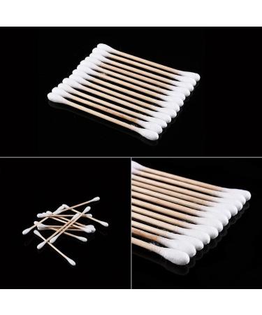 High-Quality Wooden Cotton Swabs - 80 Pack Double Headed for Makeup Ear Cleaning & More - Buy Online on SooperMarket.com
