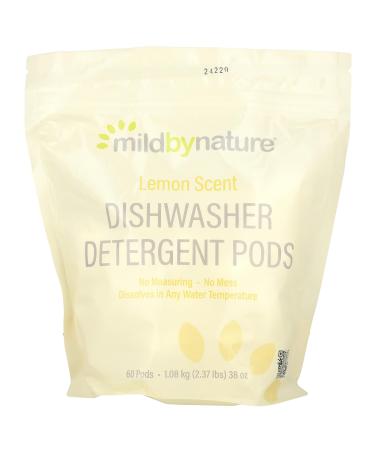 Mild By Nature Automatic Dishwashing Detergent Pods Lemon 60 Loads 36.48 oz (1 077 g)