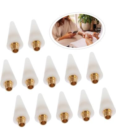 DOITOOL 12pcs Point Drilling Pen Wax Head Wax Replacement Tips Rhinestone Kit for Teeth Jewlery Wax Picker Small Mirrors for Crafts Transparent Glasses Case Jewelry White Nail Dot Pen - Buy Online on SooperMarket.com