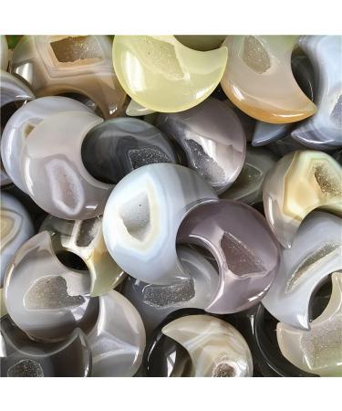 Natural Crystal Rough Natural Agate Geode Moon Shaped Crystal Cluster Half Moon Agate Geode Carved Crystal Stones Reiki Natural Stones and MineralsCrystal dingchi - Buy Online on SooperMarket.com