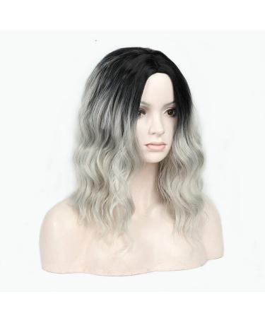 SHIYID Natural Wave Wig - Brown Mixed Blonde Silver Gray Synthetic Fiber Wigs for Women - Perfect for All Hair Types - Buy Online on SooperMarket.com