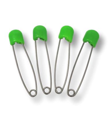 Rearz - Adult Stainless Steel Locking Diaper Pins - (4 Pack) (Green)