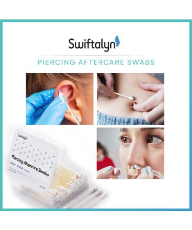 Swiftalyn Piercing Aftercare Kit - 50Pcs Skincare Swabs for New & Irritated Piercings - Buy Online on SooperMarket.com