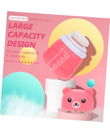 FRCOLOR 2pcs Baby Powder Box Set with Puff | Newborn Face Wash Dispenser | Talcum Powder Storage Box | Creative Pink Design - Buy Online on SooperMarket.com