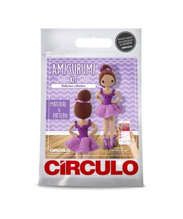 Circulo Amigurumi Kit Ballerina Collection - All Materials Included - Intermediate Level - 1 Crochet Kit (Color 02 - Alana)