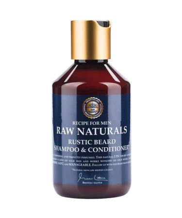 RECIPE for men raw Naturals Rustic Beard Shampoo and Conditioner for Soft and Manageable Bearo with Cleansing Apple and Hop Extract 250ml