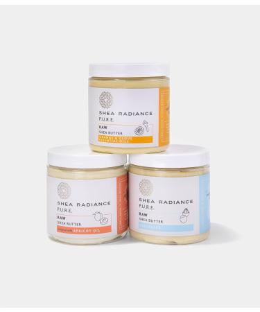 Shea Radiance Raw Shea Butter 100% Natural & Unrefined - Deep Penetrating Moisture for Cracked Heels and Hair Treatment - Orange & Clove 7.5oz - Buy Online on SooperMarket.com