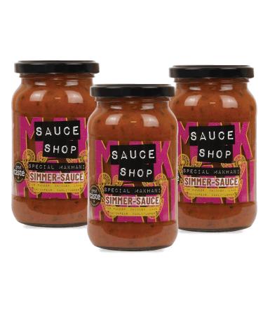Sauce Shop - Special Makhani Simmer Sauce Pack of 3 - Indian Curry - 3x 360g Glass Jars