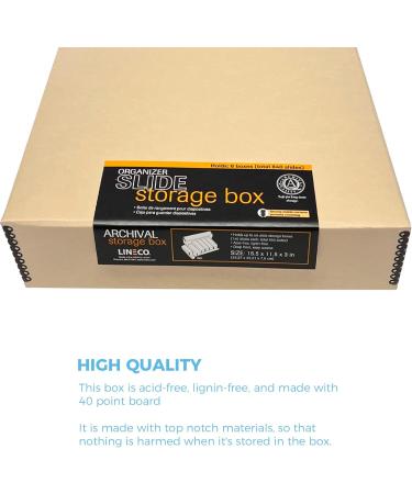 Lineco Archival Slide Storage Box 15.5x11.5x3 - Holds 840 Slides - Tan - 1 Pack - Buy Online on SooperMarket.com