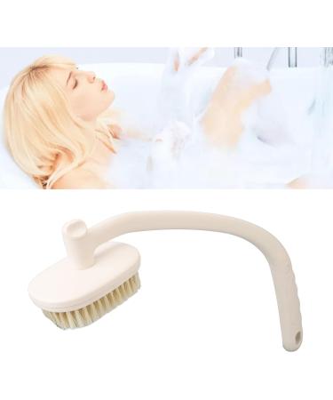 Back Bath Brush with Hanging Hole - 3 Brush Heads Long Curved Handle for Easy Use - Ideal Shower Brush for the Elderly - Buy Online on SooperMarket.com
