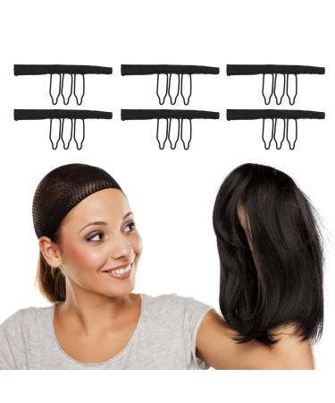 100 Pieces Wig Clips - 3 Teeth Black Stainless Steel Wig Accessories for Hair Parts & Caps - Buy Online on SooperMarket.com