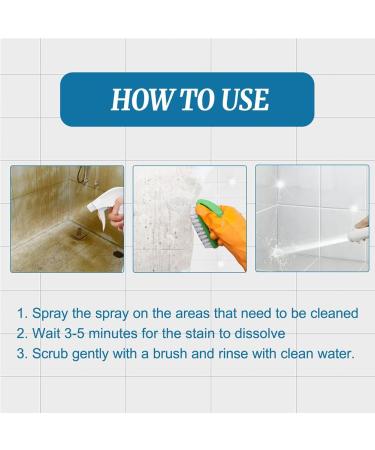 Tile Grout Cleaner Sprayer Jue Fish Tile Cleaner Ultimate Grout Cleaner Ceramic Tile Cleaner Bathroom Tile Grout Cleaner Powerful Tile Cleaner Grout Cleaner For Tile Floors (100ML) - Buy Online on SooperMarket.com