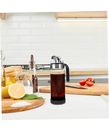 Alipis Automatic Opening and Closing Oiler Glass Oil Pot Glass Dispenser Clear Container Oil Bottle Soy Sauce Bottle Kitchen Oil Pot Soy Sauce Container Stainless Steel Pp Soy Sauce Rack - Buy Online on SooperMarket.com
