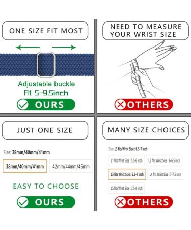 Qimela Stretchy Solo Loop Strap Compatible for Apple Watch Band 49mm 45mm 44mm 42mm for Women Men Adjustable Elastic Breathable Nylon Braided Sport Wristband for iWatch Series SE 8 7 6 5 4 3 2 1 Ultra Black 42mm/44mm/45mm/49mm - Buy Online on SooperMarket.com