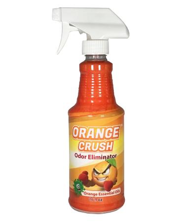 X-O Orange Crush Odor Eliminator - Ready To Use - Natural Orange & Citrus Essential Oils Effective on Carpet Floors & Furniture for Neutralizing Household Odors including Pet Smells (16oz) 1 Count (Pack of 1)