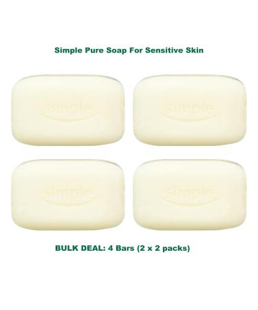 Simple Soap Bar 125g Twin Pack - Set of 4 Packs for Gentle Cleansing - Buy Online on SooperMarket.com