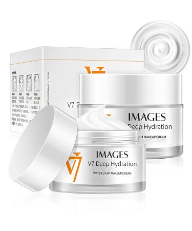 Rednow Moisturizing Tone-up Cream V7 Deep Hydration Waterlight Makeup Cream  V7 Korea Toning Light Cream Face Moisturizer for All Skin Type Natural Cream Young Skin Water Light (2PCS)
