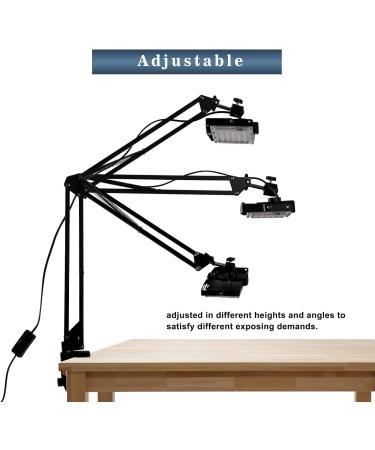 Pllieay 2 Pack 25W LED UV Screen Printing Exposure Light with Adjustable Stand - Ideal for Screen Print Exposing and Cyanotypes Photo Emulsion - LED Exposure Lamp Unit - Buy Online on SooperMarket.com