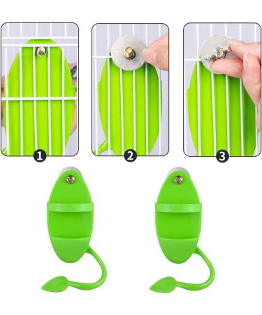 2 Pcs Bird Food Container Plastic Cuddle Bone Feeding Racks Vegetable Fruit Holder Hanging Feeder Parrot Cage Stands Accessories for Bird Parrot - Buy Online on SooperMarket.com