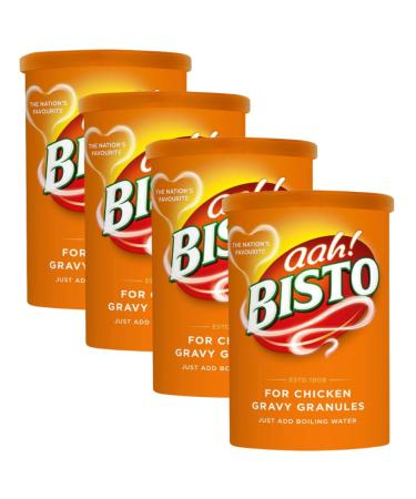 Bisto Chicken Gravy Granules 190g - 4 Pack | Just Add Boiling Water Low Fat & Sugar.
