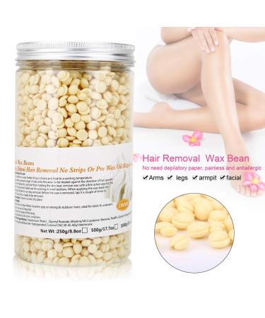 500g Depilatory Hot Film Hard Wax Beans - 4 Flavors for Face Armpits Brazilian & Bikini Hair Removal - Buy Online on SooperMarket.com