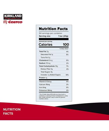 Kirkland Signature Soft & Chewy Chocolate Chips Granola Bars 54.4 oz - Delicious Snack for Anytime - Buy Online on SooperMarket.com