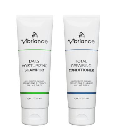 Vibriance Shampoo and Conditioner Set - Strengthening Shampoo Infused with Biotin for Aging Hair - Deeply Hydrating and Moisturizing Conditioner for Dry Damaged Hair Hair Kit