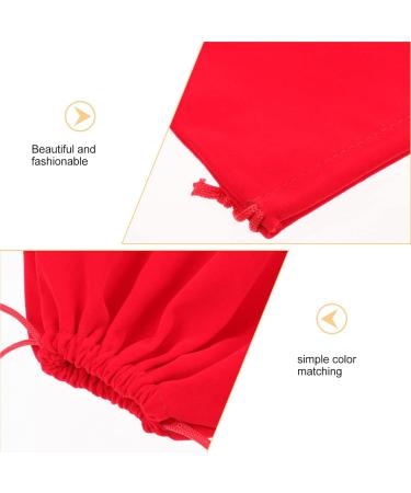 Mikinona 3pcs Hair Dryer Storage Bag Practical Storage Pouches Blow Dryer for Curly Hair Flannel Red - Buy Online on SooperMarket.com
