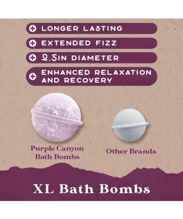 Purple Canyon Lavender Bath Bombs - Relaxing Natural Self Care Gift for Women - Buy Online on SooperMarket.com
