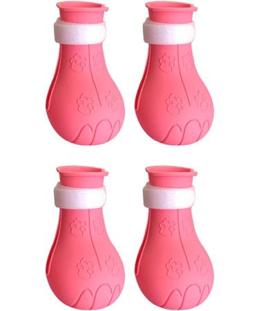 Buy 4-Piece Silicone Anti-Scratch Cat Shoes & Nail Gloves - Pink Perfect Claw Covers for Cats! - Buy Online on SooperMarket.com