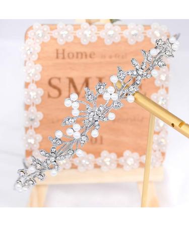 Rhinestone Crystal Tiara Headband for Women - Princess Crown for Birthday, Pageant, Wedding, Prom - A-006 - Buy Online on SooperMarket.com